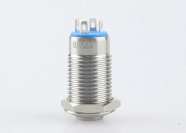 سوئیچ دکمه ای فلزی LED 12 میلی متری 12 ولت 36 ولتی، سوئیچ دکمه فشاری لحظه ای روشن