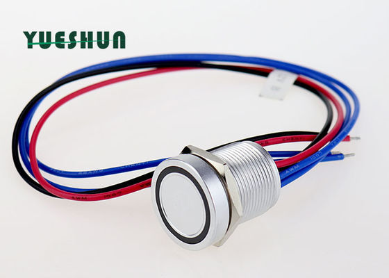 کیفیت  12V 24V LED Illuminated Piezo Touch Switch , 19mm Switch Push Button Momentary کارخانه