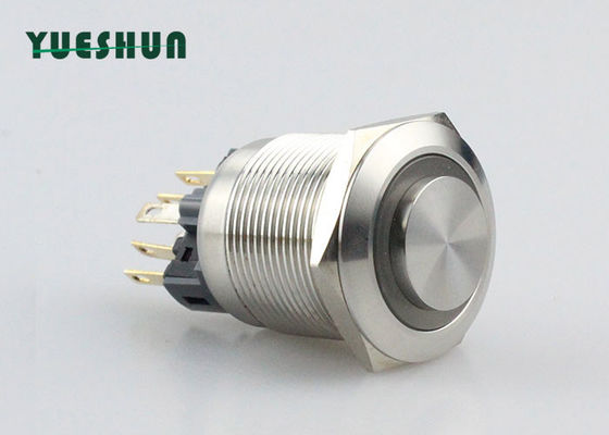 کیفیت  Ring Type LED Latching Push Button Switch , 25mm / 22mm Push Button Switch کارخانه