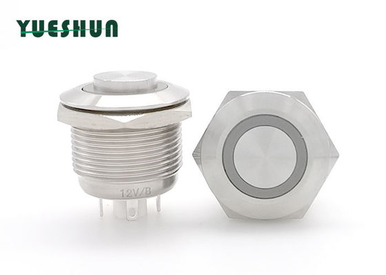 کیفیت  19mm Stainless Steel Push Button Switch , Round Momentary Push Button Switch کارخانه