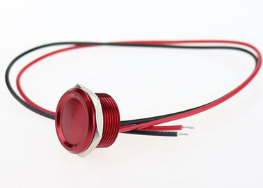 بدون لامپ سوئیچ لمسی پیزو، سوئیچ دکمه فشاری 19 میلی متری بدنه آلومینیومی پوسته قرمز