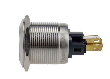 کلید ضد خرابکاری فلزی لحظه ای دکمه ای 22 میلی متری نماد حلقه LED 5A 250 ولت AC