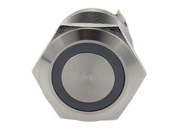 کلید ضد خرابکاری فلزی لحظه ای دکمه ای 22 میلی متری نماد حلقه LED 5A 250 ولت AC