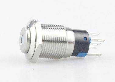 سوئیچ دکمه ای فلزی LED نوع نقطه ای، سوئیچ دکمه فشاری 5 پین وزن سبک