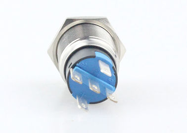 سوئیچ دکمه ای فلزی LED نوع نقطه ای، سوئیچ دکمه فشاری 5 پین وزن سبک