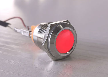 چراغ قرمز آبی LED ضد خرابکاری دکمه فشاری 12 میلی متری 16 میلی متری فلزی چراغ نشانگر تولید کننده